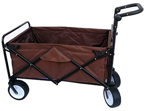 Chariot de camping pliable sur roulettes portable pour plage, jardin, extérieur, chariot utilitaire léger pour un transport et un rangement faciles