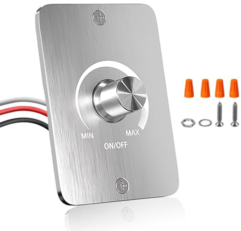 Dimmerströmbrytare LED PWM DC 12 V 5A Dimmer kompatibel med LED glödlampor halogenlampor, för camping båtar lastbilar husvagnar steglös ljusreglering lätt att installera