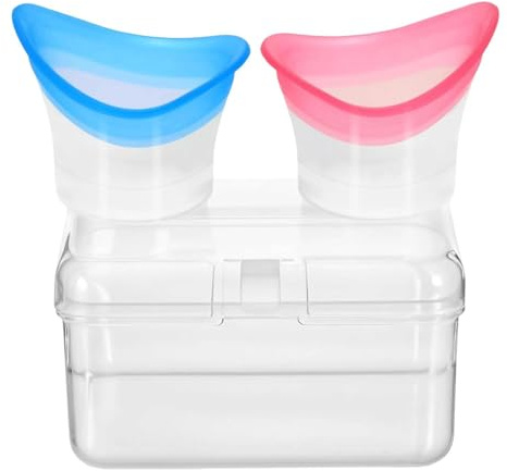 Générique Lot de 2 gobelets de rinçage pour les yeux, gobelets de nettoyage pour le rinçage des yeux, doseurs pour le, Rose et Bleu