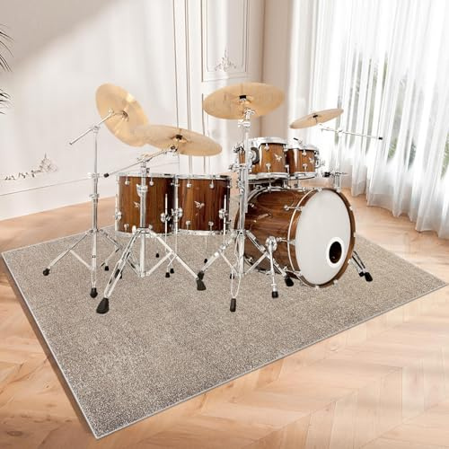 ZAJENKUB Alfombras Acusticas, Alfombrillas Insonorizada Antideslizantes, Alfombra para Baterías electrónicas Caja Bombo Baterías Acústico Tambor Instrumentos Musicales 120 x 80 cm