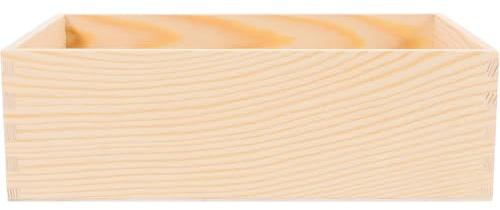 ASAKKURA Holzboxen aus Massivholz als Vielseitige Aufbewahrungslösung mit Seitlichen Griffen und Minimalistisches Design für Zuhause und Büro