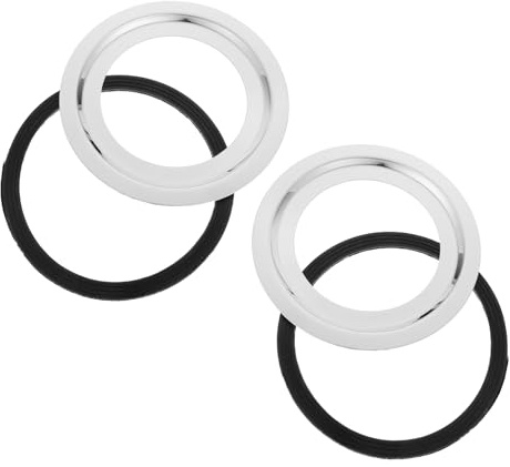NUOBESTY Putty-Free Kitchen Sink Drain Flange Seal Replacement with 2 Gaskets and 2 Adapters Leak-Proof Garbage Disposal Flange Gasket Accessory for Sink Drainage Systems