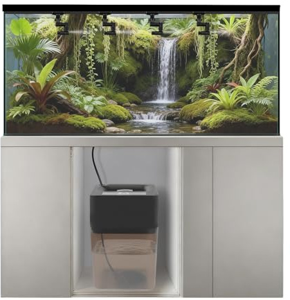 czyuRachel Automatische Beregnungsanlage Terrarium, Regenanlage für Terrarium mit 12L Wassertank, 4 um 360° Drehbare Düsen, Nachahmung Natürlicher Regenfälle, Terrarien für Reptilien & Amphibien