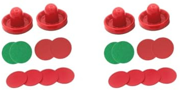 KSJOAIDDE 2 set med Air Hockey Pucks familjespel mini lufthockey bordsspel för hemmaspel bord puckar och pushers