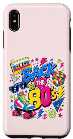 Back to 80s Nostalgia Roller Skate Boombox Cassette années 80 Coque pour iPhone XS Max