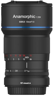 SIRUI 50 mm F1,8 1,33X S35 Anamorphotisches Cine-Objektiv (RF-Mount) für R5/R6/C70