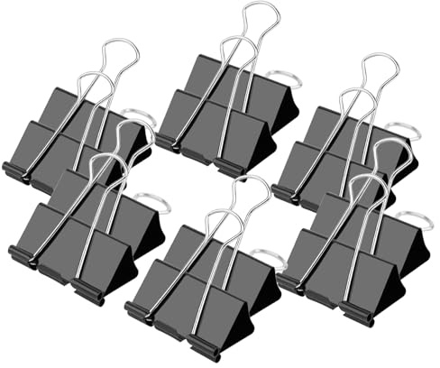 Ufmarine Medium Binder Clips 1.25 inch Length, (40 Pcs) Medium Paper Clips for Office Supplies