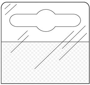 KLEBESHOP24 Eurolochaufhänger | Hang Tabs selbstklebend | 36 mm x 44 mm | Transparent | Flexibel | Selbstklebende Aufhänger mit Eurolochung für Lochwand | POS Aufhänger / 1000 Stück