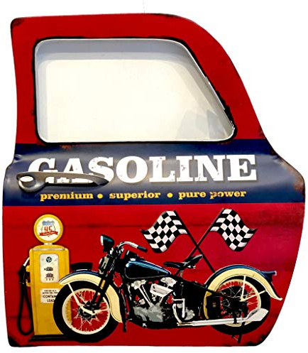DiiliHiiri Retro-Schild Tür Zeichen Metallhandwerk Zubehör für Zuhause Wandschild im Vintage-Stil Dekoschild Zubehör für Wohnkultur 50er Jahre Haus Dekoration (Gasoline)