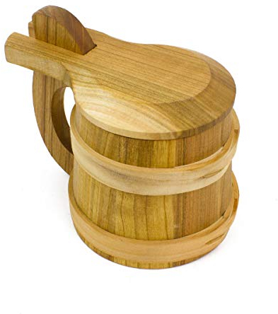 Vehi Mercatus Mittelalterlicher Krug aus Holz 0,5l