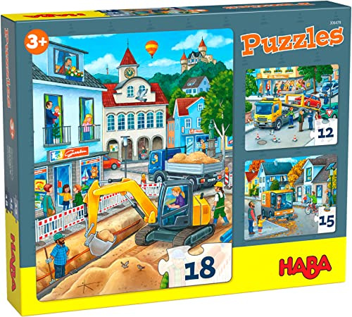 HABA 306479 - Puzzles In der Stadt, Puzzle ab 3 Jahren