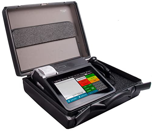 BLITZKASSE 10 Koffer-Kasse mit Bondrucker, Barcodescanner und Kundenanzeige für Zeltfeste, Weihnachtsmärkte sowie Trödelmärkte, Marktstände usw.