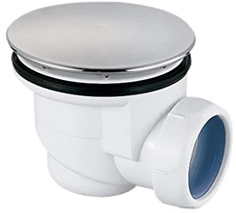 Cofan Valve Siphonique pour Receveur de Douche | Dimensions : Ø60 ou Ø90 | Sortie de Ø40 mm | Joint Conique Réducteur de Ø32 mm | Enjoliveur Chromé