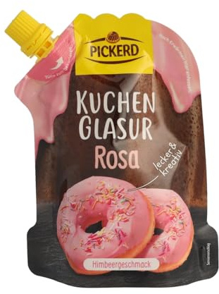 Pickerd Kuchenglasur Rosa fruchtiger Himbeergeschmack mit Dekortülle 125g