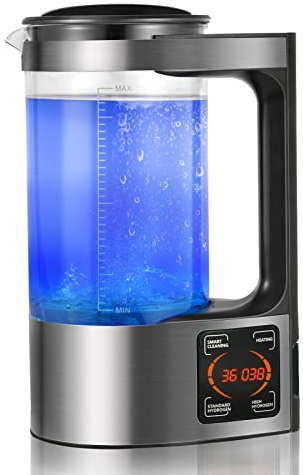 Hydrogen Water, Potuem 2L Large Capacity Hydrogen Rich Water Machine Portable Hydrogen Water Generator with Thermostat Function and LED Touch Screen for Families Use
