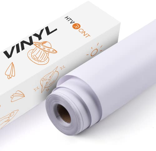 HTVRONT Matte White Permanent Adhesive Vinyl Roll 12 x 25ft | Ideal for signs, scrapbooking and custom craft decoration creations