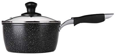 Olla de sopa Cazo, Olla De Sopa Antiadherente De 18 Cm Mango Colgable Sartén Profunda Sopa Salsa De Leche Olla Alimento Complementario for Bebés Olla De Fideos Instantáneos Con Tapa De Vidrio for El H