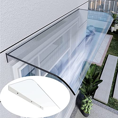 Auvent De Porte Entrée, Toit Marquise En Polycarbonate Protection UV Pour Porche, Auvent De Porte Incurvée, Auvent Fenêtre Invisible Marquise De Porte D?Entrée, Marquise De Porte Exterieur ( Size : 40