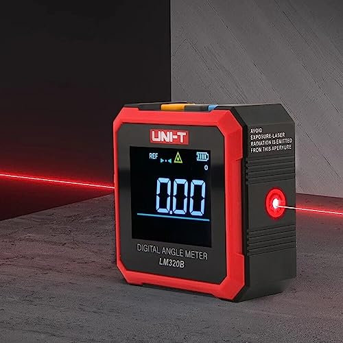 LM320B Goniometro digitale a doppio laser 4 x 90 ° Inclinometro magnetico a 4 lati Misuratore di livello con angolo inferiore magnetico Strumenti di misura