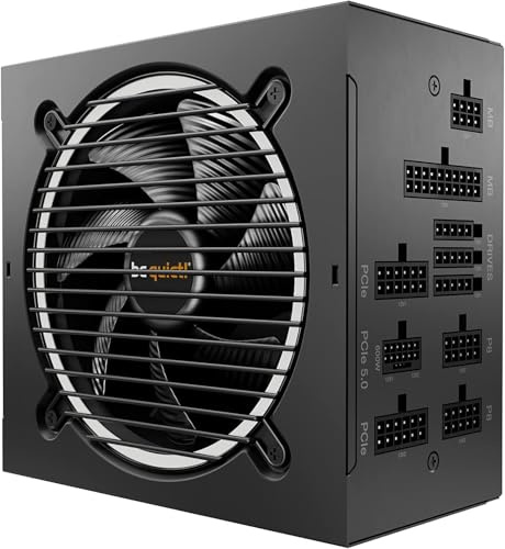be Quiet! BN513 Pure Performance Power 12 M 1200 W modulares leises Leistungsnetzteil, 80 Plus Gold, ATX 3.0, für PCIe 5.0 GPUs und GPUs mit 6+2-poligen Anschlüssen, leiser 120-mm-Lüfter, BN513