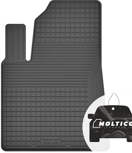moto-MOLTICO Fahrer Gummimatten Auto, 1-teiliges Set, Allwetter Gummi Fußmatten mit Rand, Antirutsch & Wasserfest Autoteppiche - passend für Ford Fiesta MK6 2002-2008
