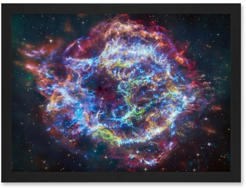 Artery8 NASA James Webb Telescope Cassiopeia A (Cas A) Composite Living Room Artwork Framed Wall Art Print A4