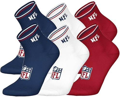 NFL Unisex Nfl Shield 6pk Quarter Socks Sport socks (6er Pack)