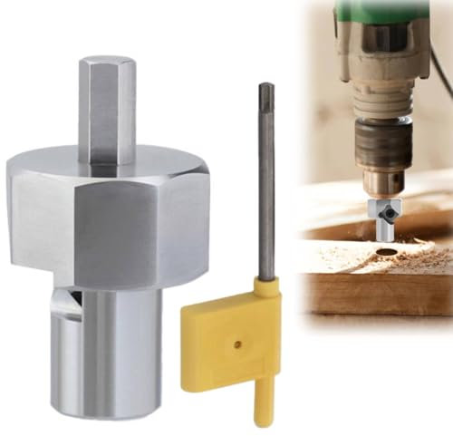 Fasen-Reibahle, Edelstahl, 19 mm, 20 mm, Bohrloch-Fasenreibahle für elektrische Bohrmaschinen, Formen, Trimmen, T10-Legierungsklinge, 9 mm Sechskantschaft