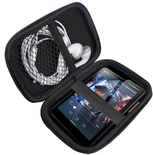 Compatible with HiBy R4 Case, Lamshaw Hard Shell Travel and Storage Case Carrying Case Compatible with HiBy R4 4.7 Inches MP4 MP3 Player (Black)