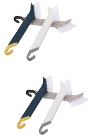 Ipetboom 6pcs Multi-use Cleaning Brush for Kitchen and Bathroom Long Handle Groove Scrub Brush for Sink Stove and Countertop Cleaning and Safe Materials