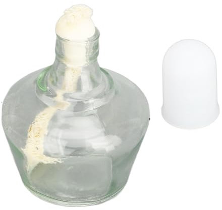 FTVOGUE Lampada Alcolica 150 Ml, Lampada Alcolica 150 Ml di Lampada in Vetro Bun di Lampada Alcolica Laboratorio di Riscaldamento con 5 Stoppini di Sostituzione e 1 Imbuto,