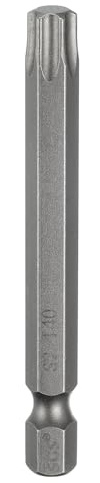 sourcing map Punta per cacciavite a testa Torx T40 da 1/4 gambo esagonale 2,6 (65 mm) lungo magnetico senza foro punta a prova di manomissione 6 punti cacciavite a stella punte per trapano