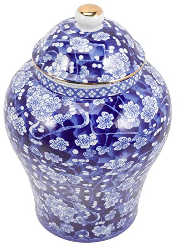 FUNNETOYU Keramik Teedose Versiegelt 1300 Ml Chinesischer Stil Vintage Tee Aufbewahrung Für Küche Und Vielseitige Nutzung Mit Dicht Schließendem Deckel