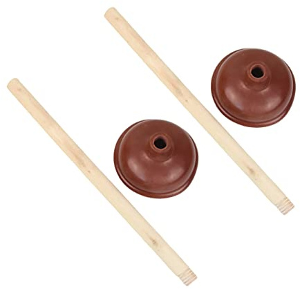 NUOBESTY 2pezzi Sturalavandini Ventosa per WC Accessorio Pulizia Fogne Bastoncino Aspirazione Sturalavandini Ventosa WC Accessorio Pulizia Fogne