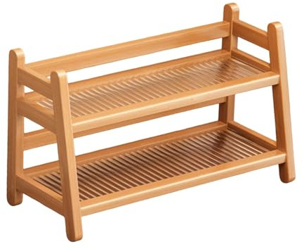 Sharplace Support de sirop de café, support d'assaisonnement, présentoir de tasse multifonctionnel, de tasse, étagère de comptoir de cuisine pour bureau de, Couleur Du Bois
