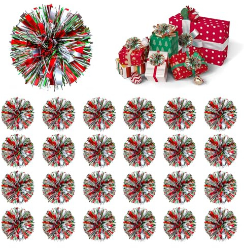 BLSFXROE 24 Stück Geschenkschleifen Selbstklebend, Bunte Geschenk Schleifen für Weihnachten Geburtstag Hochzeit, Dekorative Schleifen & Bänder für Geschenkverpackung Geschenke Einpacken Zubehör