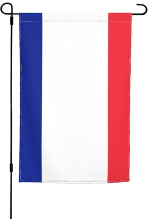 TYUMH Bandiera francese stampata decorativa da giardino, 30,5 x 45,7 cm, per l'uso in cortili, giardini, vasi di fiori e balconi