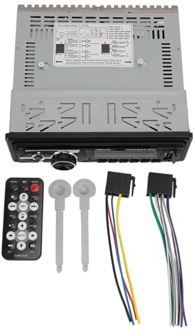 Estereo de automóvil Bluetooth, con Puerto USB FM Radio Handsfree Llamando a CD DVD Aux Entrada Aux en Radio de automóvil de un Solo Cable, Carga USB y Control Remoto de Apagado