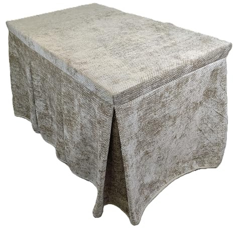 Genérico Ropa de Mesa Camilla Tejido Rústico Terciopelo Elegante Extragrueso Varias Medidas 110x70 120x70 130x80- Enaguillas, Enaguas, Ropa Chenilla (Beige Oscuro, 130x80)