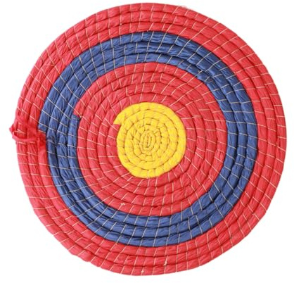 CORHAD Runde Bogenschießen Zielscheibe aus Stroh Dicke Outdoor Trainingsscheibe für Bogenschützen für Übung und Freizeitaktivitäten