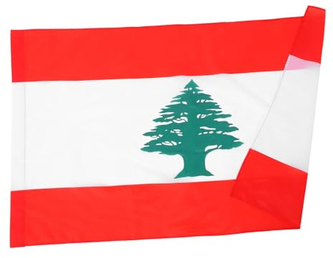 SUPVOX Drapeau Libanais Polyester Fourreau de Mât, Décoration Extérieure pour Célébrations, Jardin et Événements, Grand Format, Couleurs Éclatantes, Léger et Portable