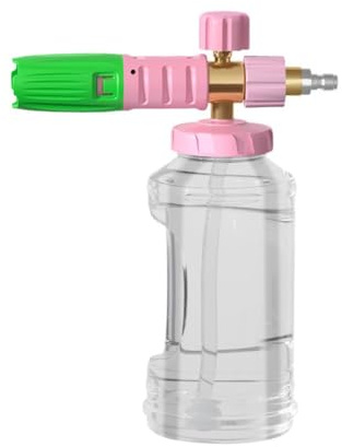 FUANA Pulvérisateur de mousse portable de 1000 ml avec buse à connexion rapide de 6,35 mm, haute pression 4000 psi en acier inoxydable et laiton pour lavage de voiture et nettoyage de nettoyeur haute