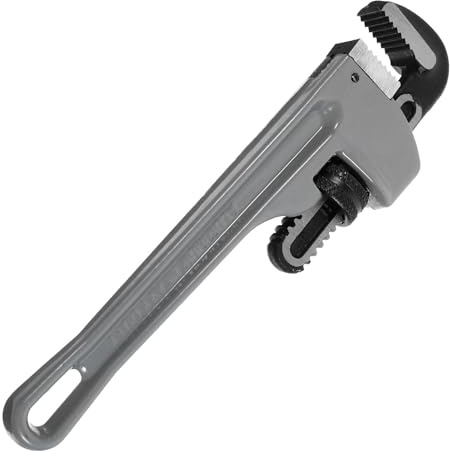 POPETPOP Llave Ajustable de Fontanero de 8 Pulgadas Herramienta de Plomería Ligera de Aleación de Aluminio y Acero Cromo-Vanadio Llave Inglesa Pequeña para Mantenimiento y Reparación en