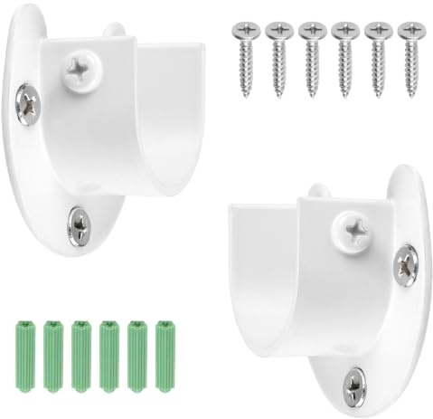 2 soportes para barra de ropa, soporte para tubo de armario