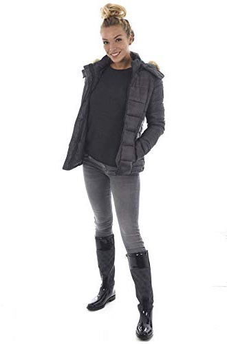 Kaporal SINKO Manteau Femme Gris (Dark Grey Melanged) X-Small (Taille Fabricant: XS) Lot de