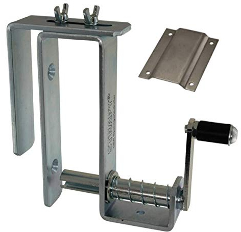 STRAPY® - DER Spanngurtaufroller - mit Edelstahl-Halteplatte und Bordwandhalter - Hilfe bei Gurten und Ladungssicherung