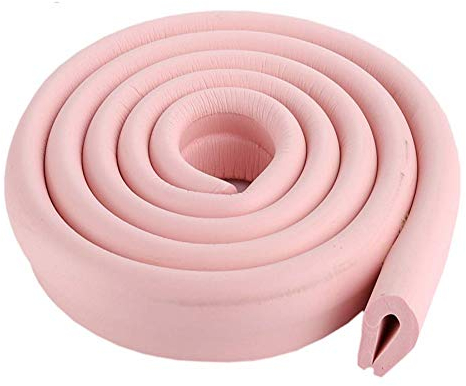 SuperglockT 2Meter Kantenschutz Baby Schutz aus Weichem Schaumstoff Kindersicherung Eckenschutz Verdicken U-Form Selbstklebend Kinderschutz Stoßschutz für Möbel Glastisch (Rosa)
