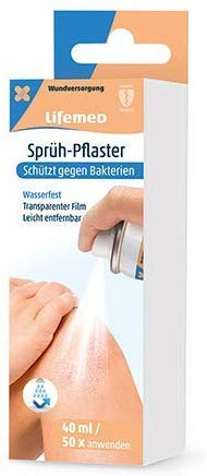 Lifemed Sprüpflaster 40 ml transparent | schützt Wunden mit einem transparenten Film | 48er-Pack (48 x 1 Stück)