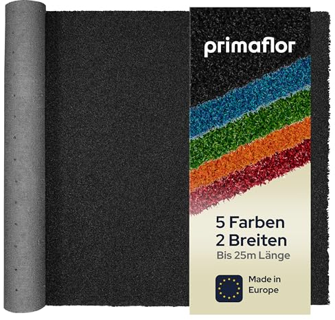 Primaflor Kurzflor Kunstrasen WELLNESS 12mm - Anthrazit, 2,00m x 0,50m, für Boot, Balkon & Sport | wetterfest & wasserdurchlässig | UV-stabiler künstlicher Rasen