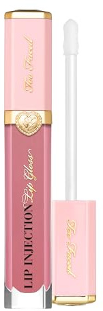 Too Faced Lip Injection Power Plumping Lip Gloss | Hydrating, High-Shine Gloss | Vitamins A + E | 0.22 Fl Oz, Glossy & Bossy